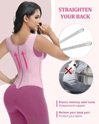 Shapshe® Open Bust Steel Bones Tummy Control Waist Trainer Vest