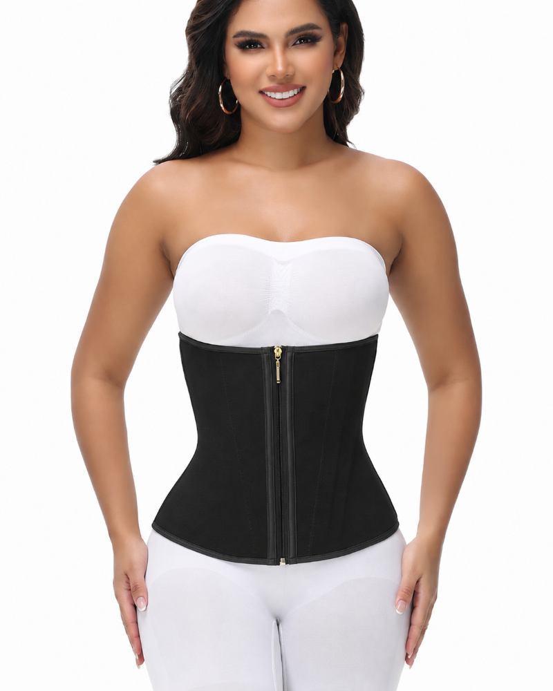 Zip & Breasted Waist Trainer Tummy Control Corset