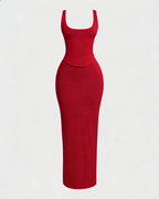 Hourglass Figure Body Shaper The Corset Maxi Dress Two-Piece Set