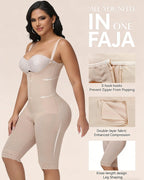 Shapshe® Invisible Zipper Full-Body Compression Faja Bodysuit