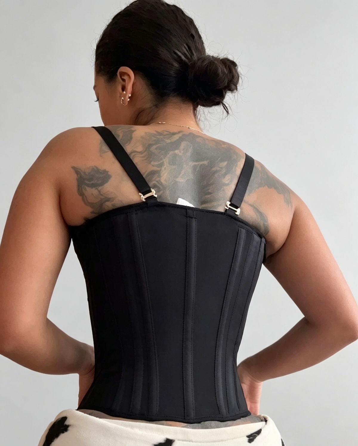 Front Zipper Corset Waist Trainer with Adjustable Straps
