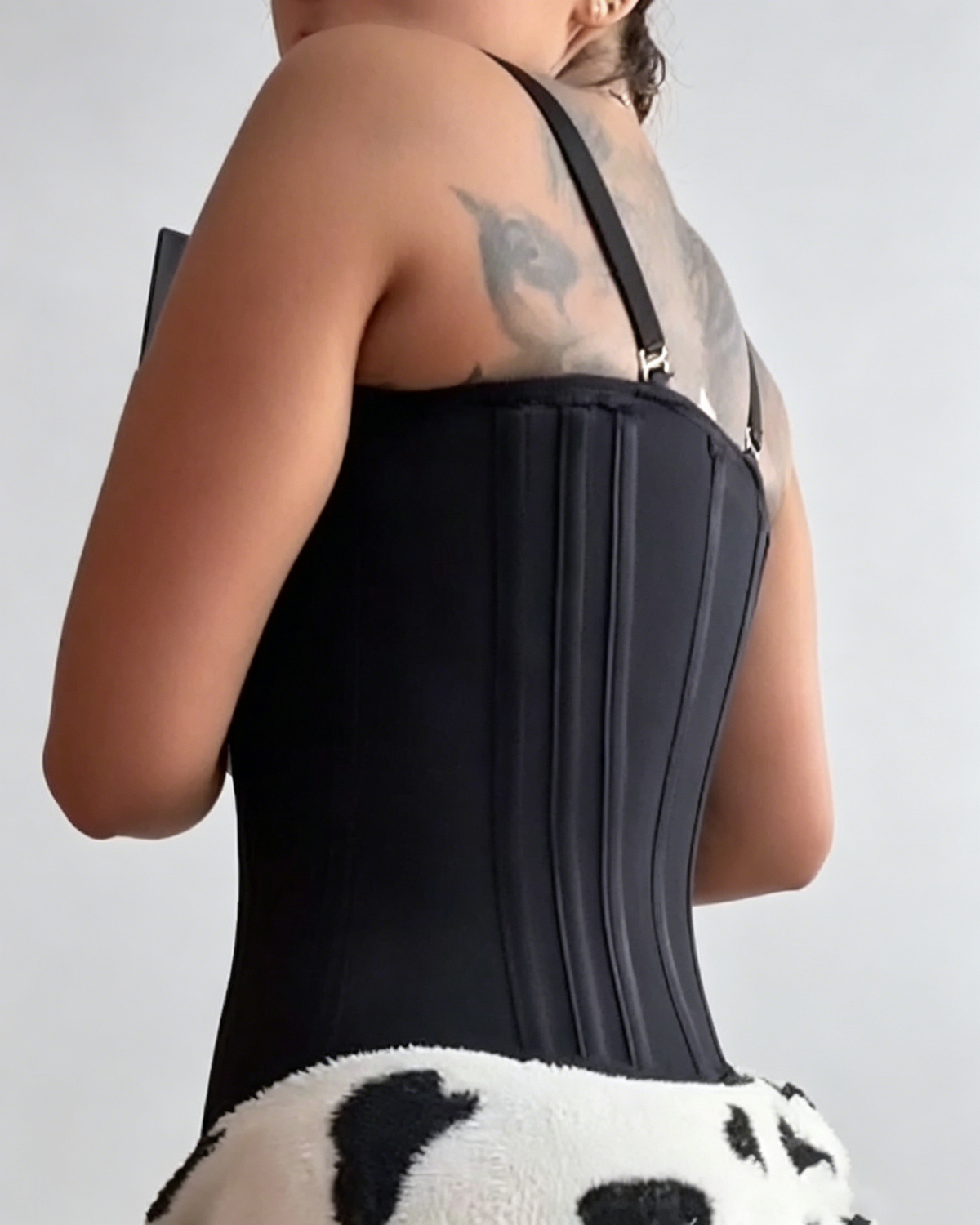 Front Zipper Corset Waist Trainer with Adjustable Straps