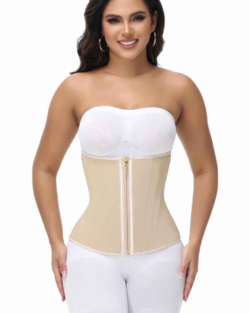 Zip & Breasted Waist Trainer Tummy Control Corset