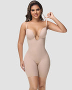 Shapshe® U Plunge Tummy Control Bodysuit with Built-In Bra