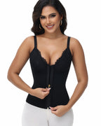 Shapshe® Deep V Lace Trimmed Waist Trainer with Built-in Bra