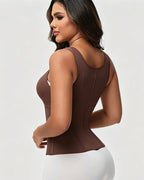 Shapshe® Boned Latex Waist Trainer Vest with Built-in Bra