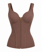 Double Compression Faja Corset Top Waist Trainer Built in Bra