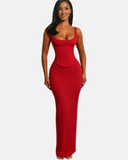 Hourglass Figure Body Shaper The Corset Maxi Dress Two-Piece Set