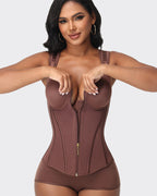 Double Compression Faja Corset Top Waist Trainer Built in Bra