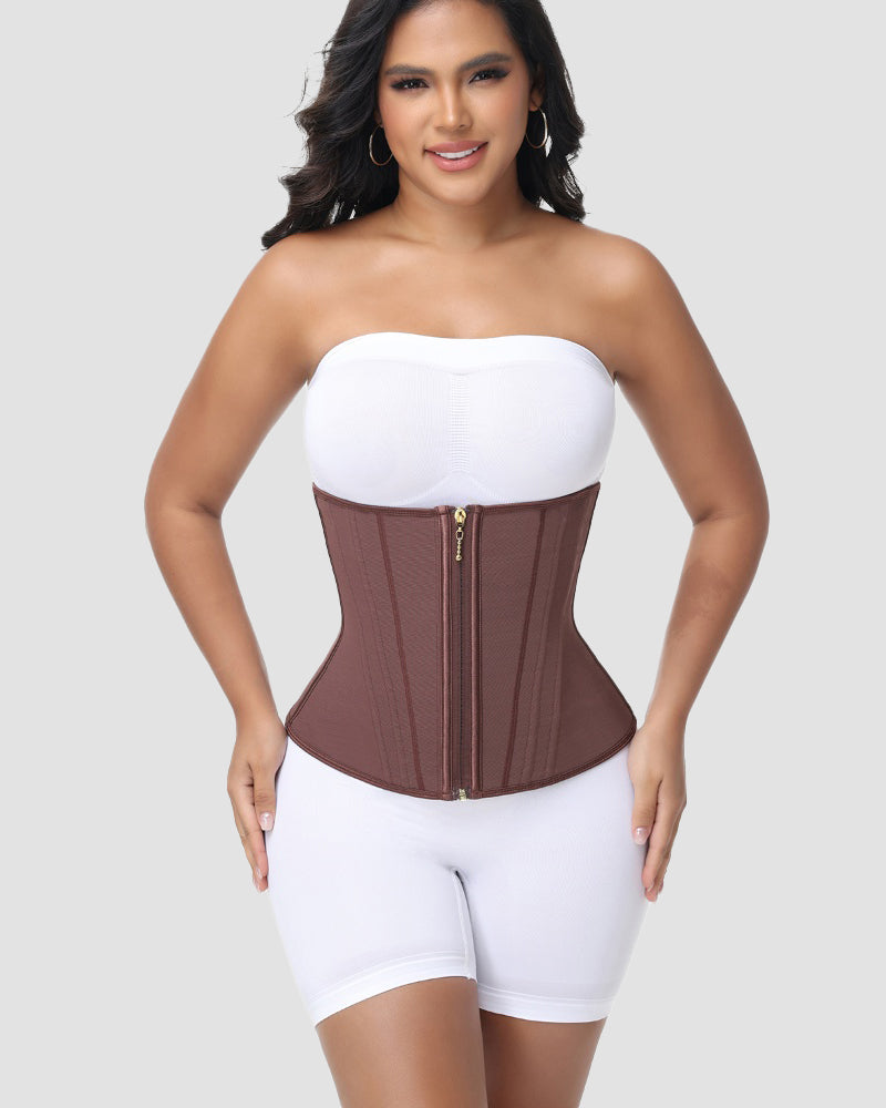 Zip & Breasted Waist Trainer Tummy Control Corset