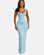 Hourglass Figure Body Shaper The Corset Maxi Dress Two-Piece Set