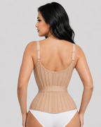 Fajas Colombianas Steel Boned Corset Top With Elastic Band