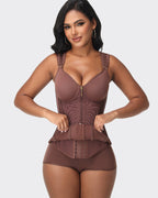 Double Compression Faja Corset Top Waist Trainer Built in Bra
