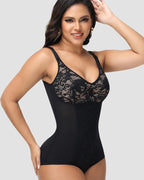 Shapshe® Sexy V Neck Lace Briefs Shapewear Bodysuit