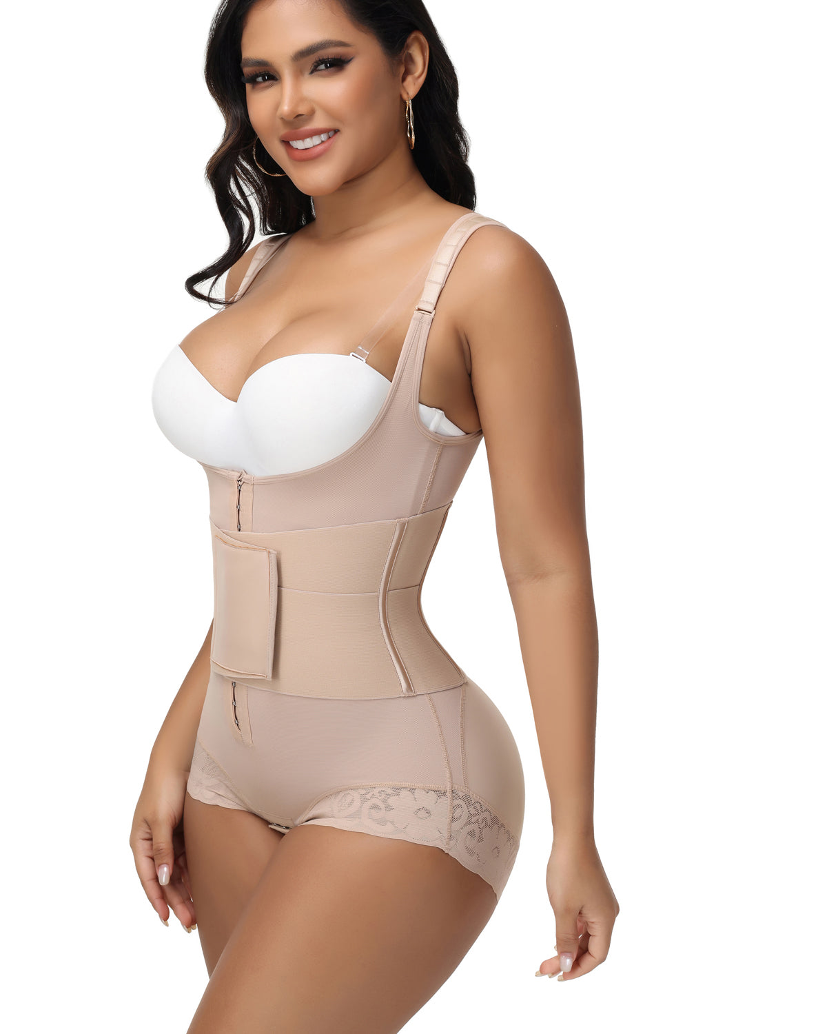 Shapshe® Fajas Open Bust Double Layer Waist Trainer Body Shaper