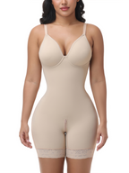 Adjustable Strap Crotch Zipper Seamless Hourglass Full Body Shapewear