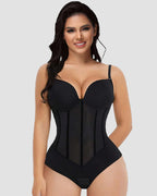 Shapshe® Hourglass Mesh Panels Thong Bodysuit