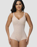 Shapshe® Sexy V Neck Lace Briefs Shapewear Bodysuit