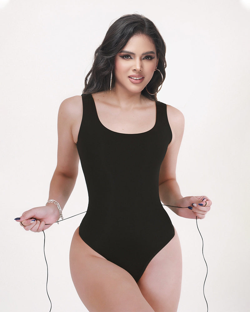 Shapshe® Seamless Back Lace-up Tummy Control Bodysuit